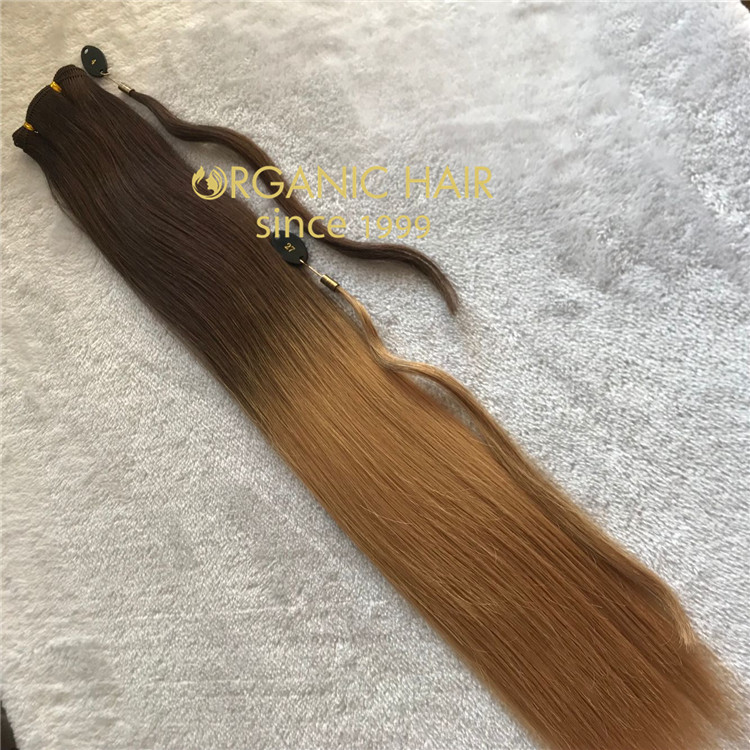 Best quality hair extension full cuticle in tact handtied weft C53